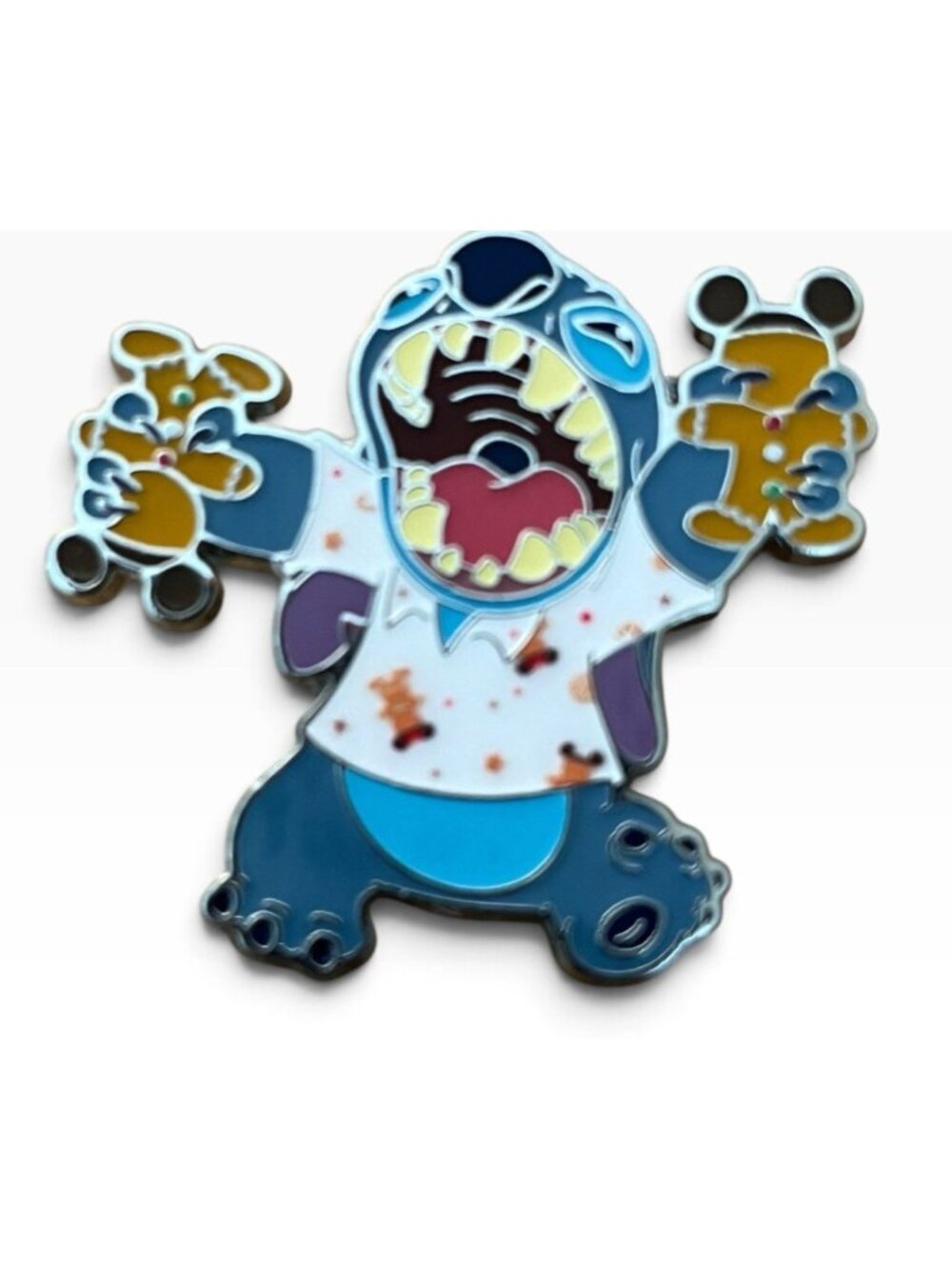 Disney Stitch Snack Attack Mickey Mouse Gingerbread Man Trader Pin